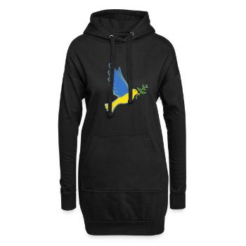 Soutenez l’Ukraine avec Je soutiens l’Ukraine - Sweat-shirt à capuche long Femme - noir - Devant