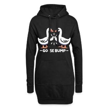 Goose Bump - Gänse Memes - Hoodie-Kleid - Schwarz - Vorne