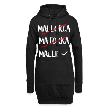 MALLORCA CHEMISE - Sweat-shirt à capuche long Femme - noir - Devant