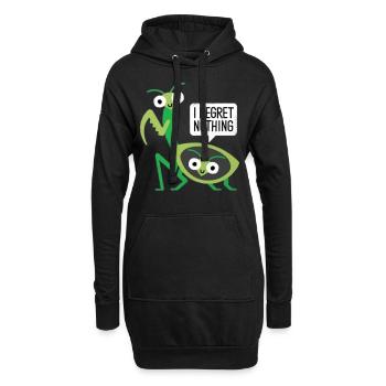 Mante religieuse cadeau sexe sexy ça valait le coup - Sweat-shirt à capuche long Femme - noir - Devant