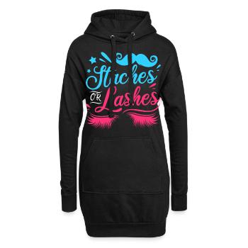 Nachwuchs Baby Schwangerschaft Gender Reveal Team - Hoodie-Kleid - Schwarz - Vorne