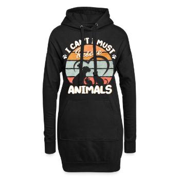 Tierheilkunde Tierarzt Veterinär Geschenk - Hoodie-Kleid - Schwarz - Vorne