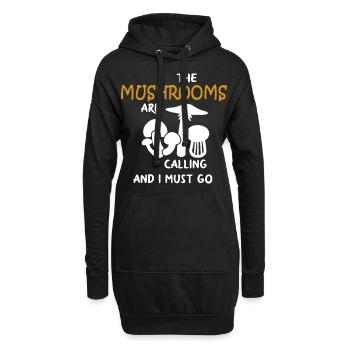 Champignons cueilleur de champignons à la recherche de forêt cadeau cueilleur de champignons - Sweat-shirt à capuche long Femme - noir - Devant