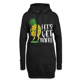 Ananas - Sweat-shirt à capuche long Femme - noir - Devant
