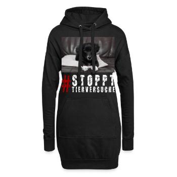 Tierschutz Tierrechte Tierschützer Veganer Vegan - Hoodie-Kleid - Schwarz - Vorne