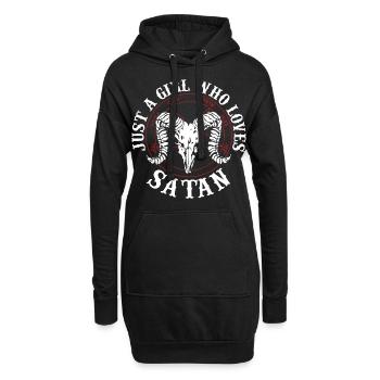 Satanismus Sprüche | Satanisten Horror Geschenke - Hoodie-Kleid - Schwarz - Vorne