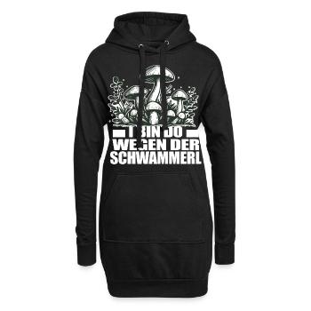 Schwammerl Pilze Spruch - Hoodie-Kleid - Schwarz - Vorne