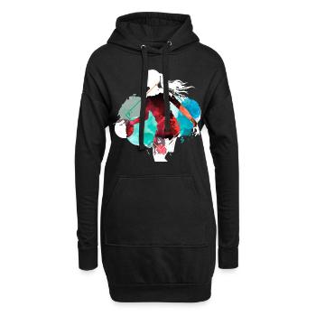Basket-ball Femme Basketteur Joueur de basket-ball - Sweat-shirt à capuche long Femme - noir - Devant