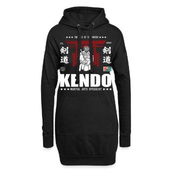 Conception d’arts martiaux kendo cool avec kanji - Sweat-shirt à capuche long Femme - noir - Devant