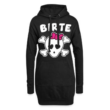 Piratin Birte Design für Mädchen und Frauen - Hoodie-Kleid - Schwarz - Vorne