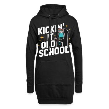 Arcade Spielhalle Spielautomat Gamer Gaming - Hoodie-Kleid - Schwarz - Vorne