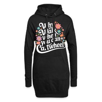 Turnen Turner Gymnastik - Hoodie-Kleid - Schwarz - Vorne