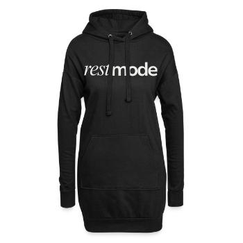Mode repos - Sweat-shirt à capuche long Femme - noir - Devant