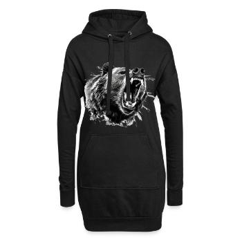 Ours, nature, environnement, protection de - Sweat-shirt à capuche long Femme - noir - Devant
