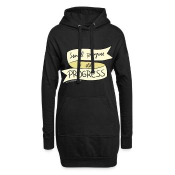 Small progress is PROGRESS - Hoodie Dress - black - Front