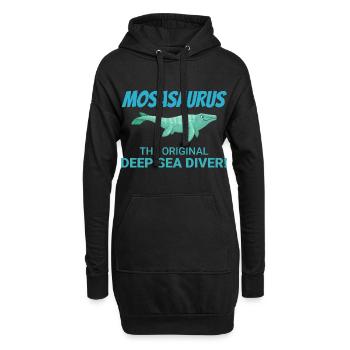 Mosasaurus Dinosaurier Dino Paläontologe Fossil - Hoodie-Kleid - Schwarz - Vorne