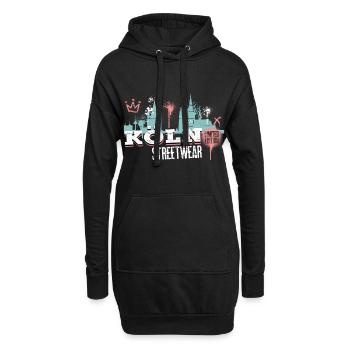 Cologne Skyline Ville Allemagne Cologne Graffiti - Sweat-shirt à capuche long Femme - noir - Devant