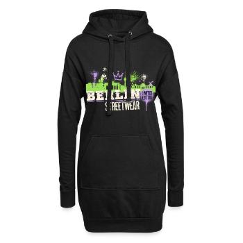 Berlin Skyline Stadt Deutschland Graffiti Kunst - Hoodie-Kleid - Schwarz - Vorne