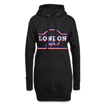 London England UK City Font Vintage Retro - Hoodie Dress - black - Front