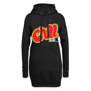 Chillen Illustration Grafik Geschenkidee - Hoodie-Kleid - Schwarz - Vorne