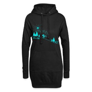 Mountainbike Radsport - Hoodie-Kleid - Schwarz - Vorne