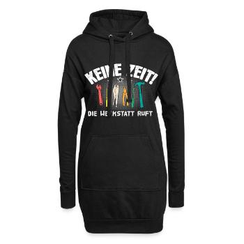 Die Werkstatt ruft - Hoodie-Kleid - Schwarz - Vorne