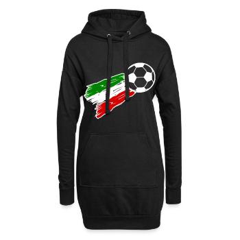Les supporters d’Italie - Sweat-shirt à capuche long Femme - noir - Devant