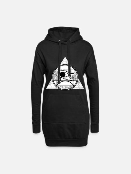 Symbol für Ägypten - Hoodie-Kleid - Schwarz