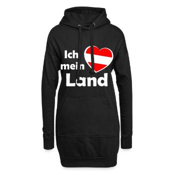 Les chers Autrichiens - Sweat-shirt à capuche long Femme - noir - Devant
