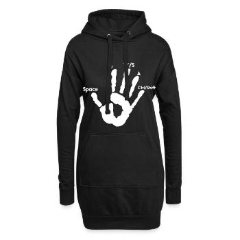 Gamer Birthday Christmas Gambling Computer Jeux - Sweat-shirt à capuche long Femme - noir - Devant