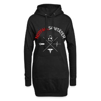 Notfallsanitäter Rettungsdienst Krankenhaus - Hoodie-Kleid - Schwarz - Vorne