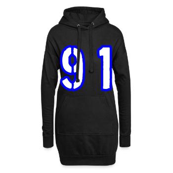 91 Number Symbol - Hoodie Dress - black - Front