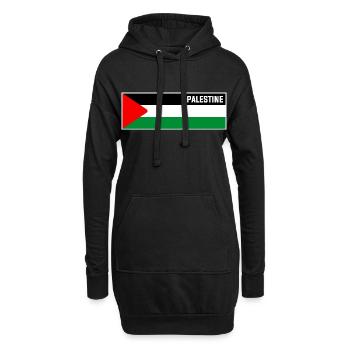 Soutien Palestine - Sweat-shirt à capuche long Femme - noir - Devant