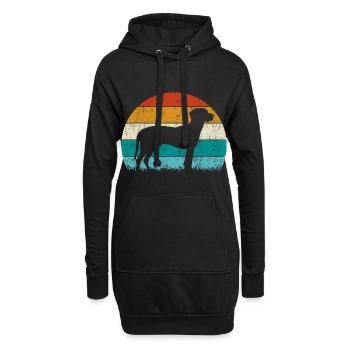 BGS Hund Retro Vintage - Hoodie-Kleid - Schwarz - Vorne
