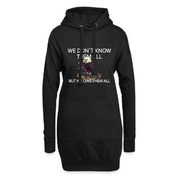 We Don't Know Them All But We Owe Them All Veteran - Hoodie-Kleid - Schwarz - Vorne