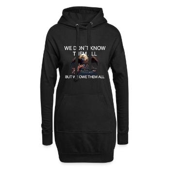 We Don't Know Them All But We Owe Them All Veteran - Hoodie-Kleid - Schwarz - Vorne