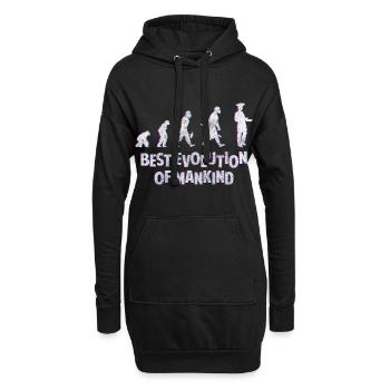 Backen Konditor Torte Teig - Hoodie-Kleid - Schwarz - Vorne