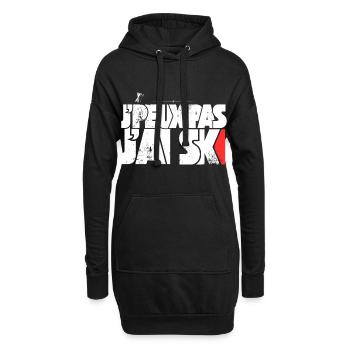 J'peux pas j'ai Ski - Sweat-shirt à capuche long Femme - noir - Devant