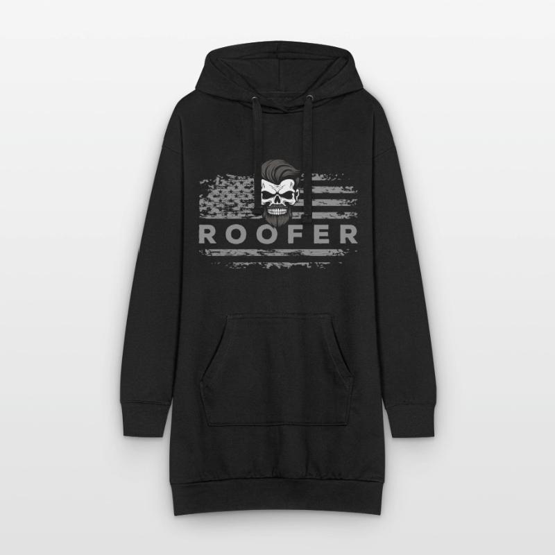 Roofer house construction construction site apprentice Hoodie Dress