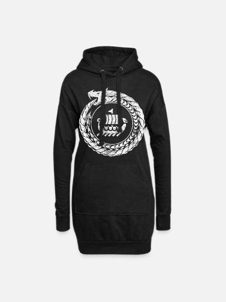 Viking shirt - Hoodie Dress - black