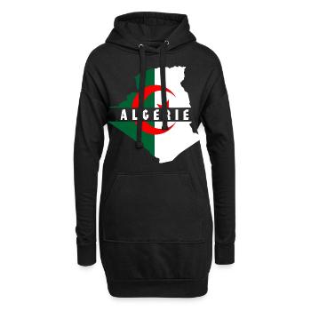Algérie - Sweat-shirt à capuche long Femme - noir - Devant