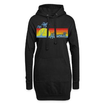 Hawaii Sunrise Vintage - Hoodie-Kleid - Schwarz - Vorne