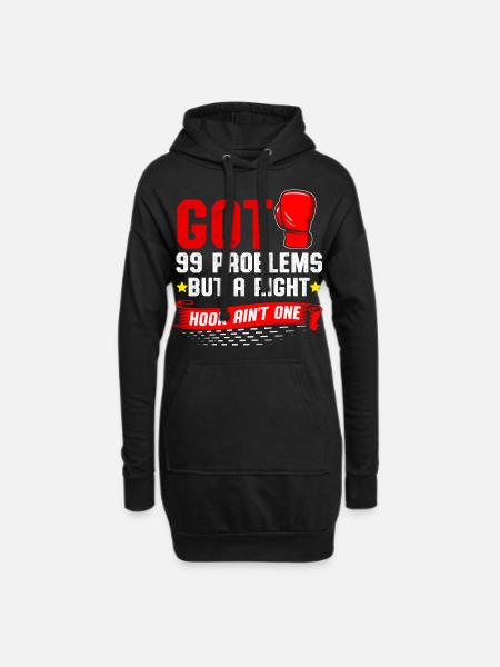 Kickboxen - Hoodie-Kleid - Schwarz