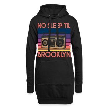 No Sleep Til Brooklyn - Hoodie-Kleid - Schwarz - Vorne