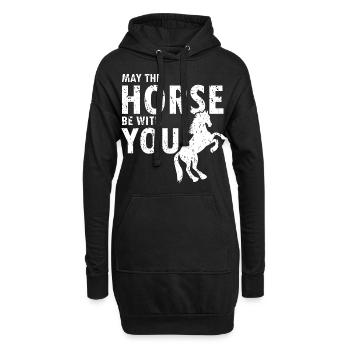 Cydesdale Rider et dessin de cheval de trait - Sweat-shirt à capuche long Femme - noir - Devant