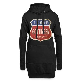Göttingen Deutschland Stadt I Love Vintage Retro - Hoodie-Kleid - Schwarz - Vorne