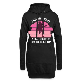Lacrosse Spielerin | Sport Lacrosse Team Geschenk - Hoodie-Kleid - Schwarz - Vorne