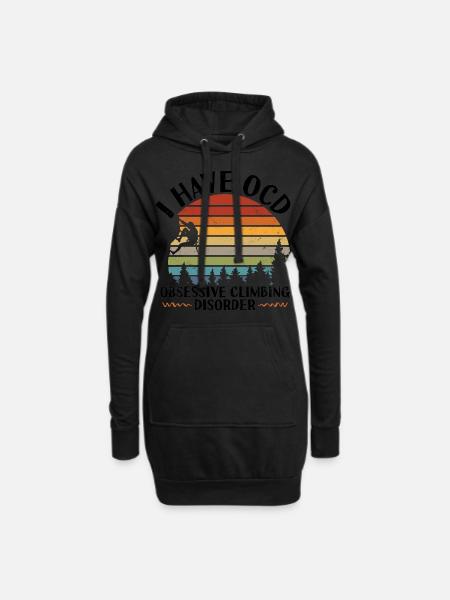 Kletterer - Hoodie-Kleid - Schwarz