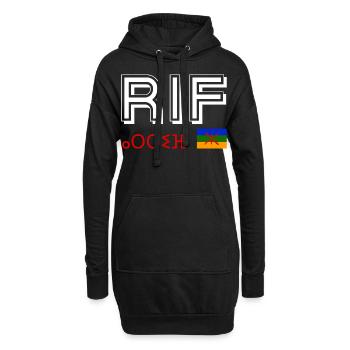 Rif Amazigh Maroc - Sweat-shirt à capuche long Femme - noir - Devant