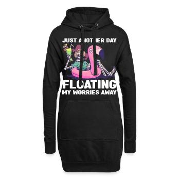 Rafting Wassersport | River Tubing Fluss Geschenke - Hoodie-Kleid - Schwarz - Vorne